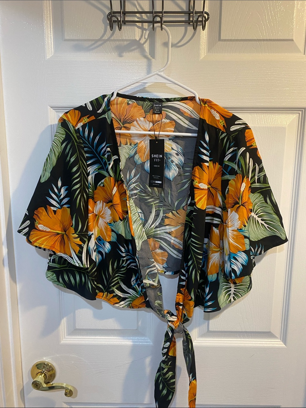 Shein coverup top nwt tropical size 22